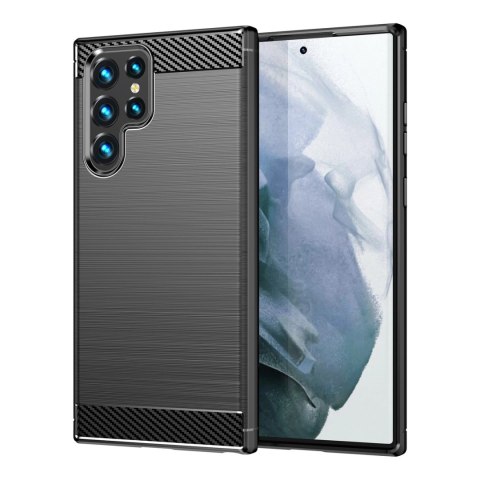 Carbon Case elastyczne etui pokrowiec Samsung Galaxy S22 Ultra czarny Carbon Case elastyczne etui pokrowiec Samsung Galaxy S22 Ultra czarny