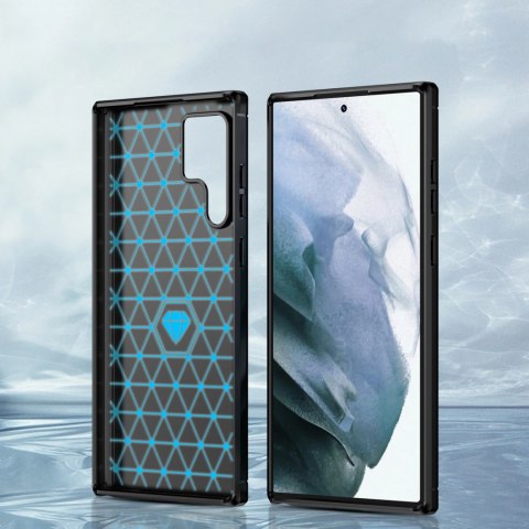 Carbon Case elastyczne etui pokrowiec Samsung Galaxy S22 Ultra czarny Carbon Case elastyczne etui pokrowiec Samsung Galaxy S22 Ultra czarny