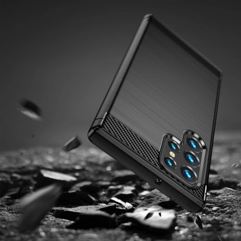 Carbon Case elastyczne etui pokrowiec Samsung Galaxy S22 Ultra czarny Carbon Case elastyczne etui pokrowiec Samsung Galaxy S22 Ultra czarny