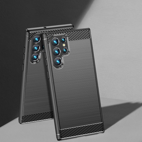 Carbon Case elastyczne etui pokrowiec Samsung Galaxy S22 Ultra czarny Carbon Case elastyczne etui pokrowiec Samsung Galaxy S22 Ultra czarny