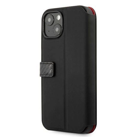 Etui Ferrari On Track Carbon Stripe na iPhone 13 mini - czarne Etui Ferrari On Track Carbon Stripe na iPhone 13 mini - czarne