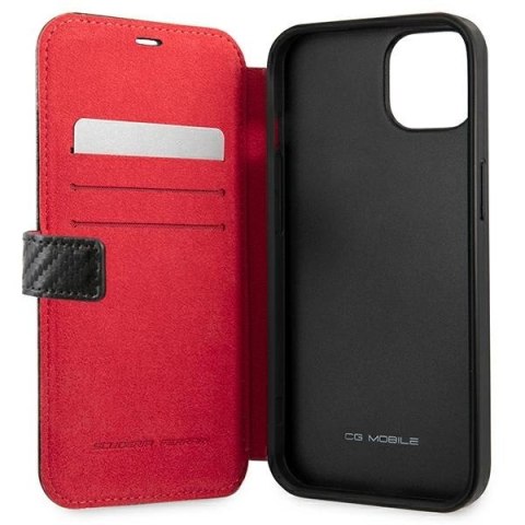 Etui Ferrari On Track Carbon Stripe na iPhone 13 mini - czarne Etui Ferrari On Track Carbon Stripe na iPhone 13 mini - czarne
