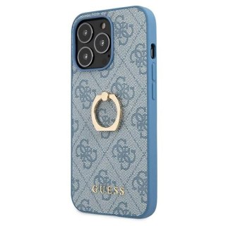 Etui Guess 4G Ring na iPhone 13 Pro Max - niebieskie