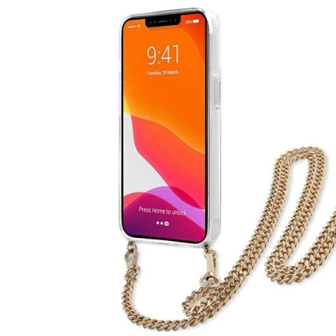 Etui Guess Leopard na iPhone 13 mini - jasnobrązowe