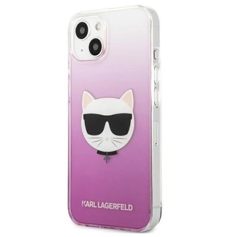 Etui Karl Lagerfeld Choupette Head na iPhone 13 mini - różowe Etui Karl Lagerfeld Choupette Head na iPhone 13 mini - różowe