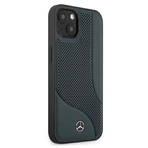 Etui Mercedes Leather Perforated Area na iPhone 13 mini - granatowe
