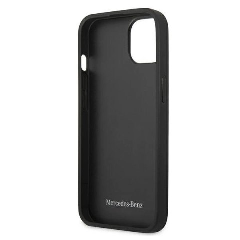 Etui Mercedes Leather Perforated Area na iPhone 13 mini - granatowe