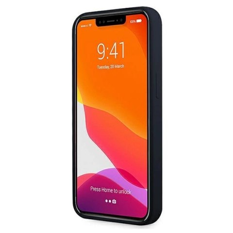 Etui Mercedes Silicone Line na iPhone 13 mini - granatowe