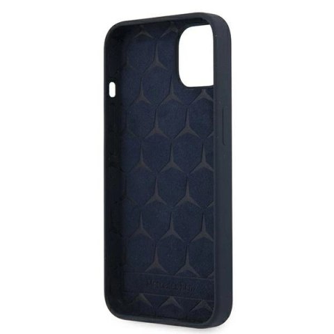 Etui Mercedes Silicone Line na iPhone 13 mini - granatowe