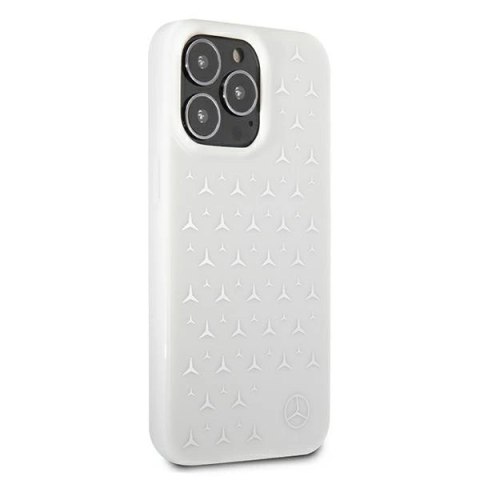Etui Mercedes Silver Stars Pattern na iPhone 13 Pro Max - białe