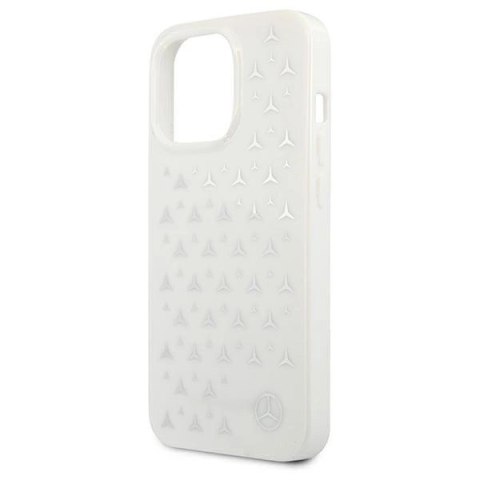 Etui Mercedes Silver Stars Pattern na iPhone 13 Pro Max - białe