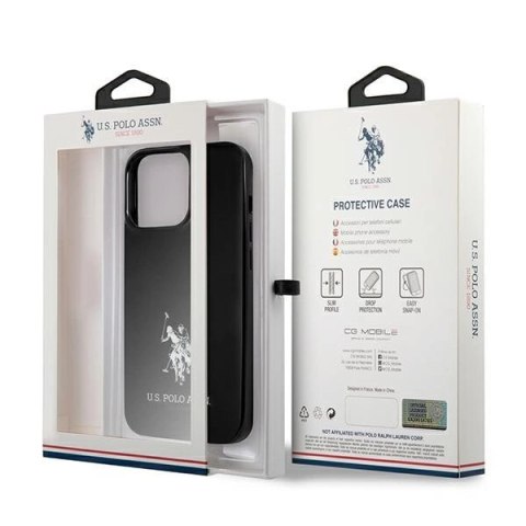 Etui U.S. Polo Assn. Horses Logo na iPhone 13 Pro / iPhone 13 - czarne Etui U.S. Polo Assn. Horses Logo na iPhone 13 Pro / iPhone 13 - czarne
