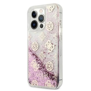Guess GUHCP13LLGPEPI iPhone 13 Pro / 13 6,1" różowy/pink hardcase Peony Liquid Glitter