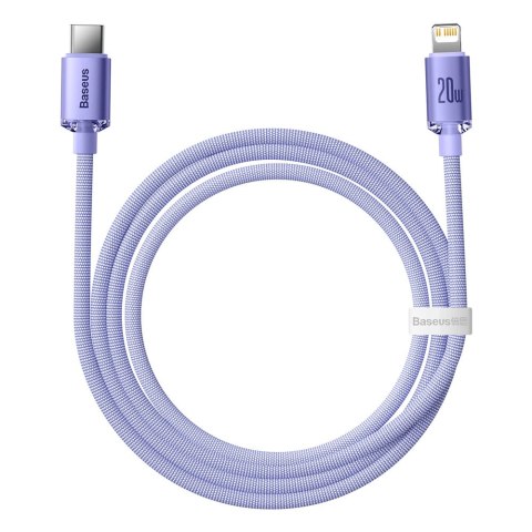 Kabel Baseus CAJY000205 Lightning - USB-C PD 20W 480Mb/s 1,2m - fioletowy