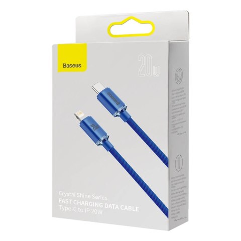 Kabel Baseus CAJY000303 Lightning - USB-C PD 20W 480Mb/s 2m - niebieski