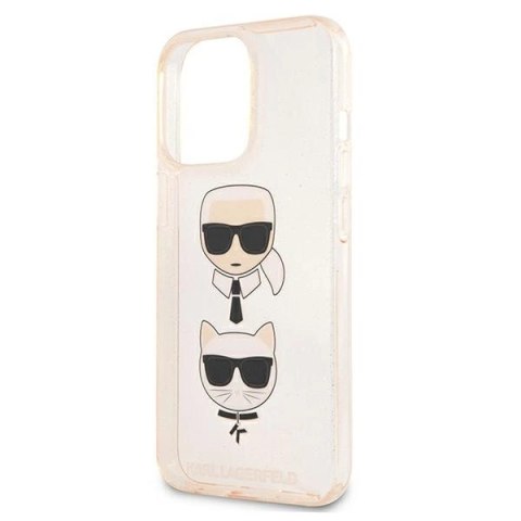 Karl Lagerfeld KLHCP13XKCTUGLGO iPhone 13 Pro Max 6,7" złoty/gold hardcase Glitter Karl`s & Choupette