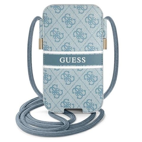 Torebka Guess 4G Stripe 6.1'' - niebieska