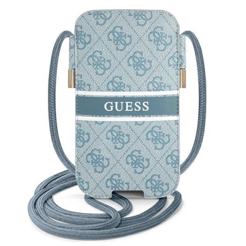 Torebka Guess 4G Stripe 6.7'' - niebieska