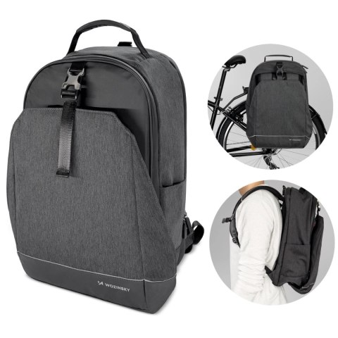 Wozinsky torba rowerowa na bagażnik plecak rowerowy ze stelażem 2w1 30l czarny (WBB33BK) Wozinsky torba rowerowa na bagażnik plecak rowerowy ze stelażem 2w1 30l czarny (WBB33BK)