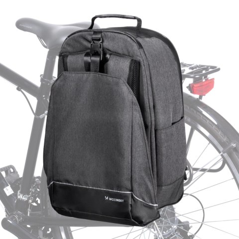 Wozinsky torba rowerowa na bagażnik plecak rowerowy ze stelażem 2w1 30l czarny (WBB33BK) Wozinsky torba rowerowa na bagażnik plecak rowerowy ze stelażem 2w1 30l czarny (WBB33BK)