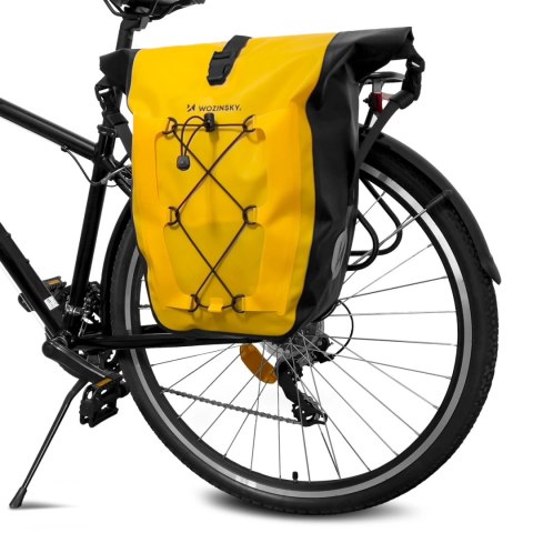 Wozinsky wodoodporna torba rowerowa sakwa na bagażnik 25l żółty (WBB24YE)