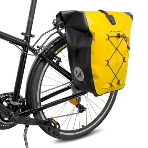 Wozinsky wodoodporna torba rowerowa sakwa na bagażnik 25l żółty (WBB24YE)