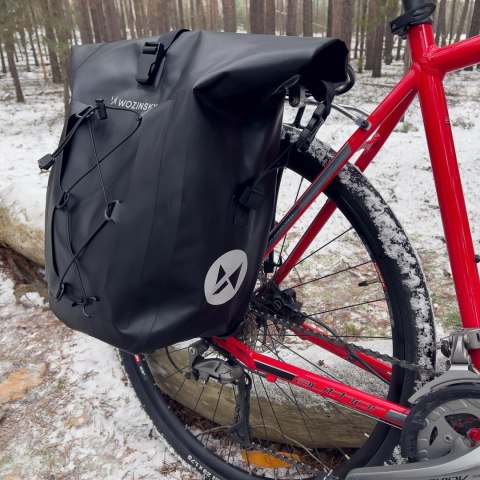 Wozinsky wodoodporna torba rowerowa sakwa na bagażnik 25l żółty (WBB24YE)