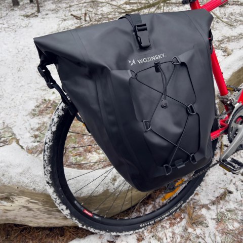 Wozinsky wodoodporna torba rowerowa sakwa na bagażnik 25l żółty (WBB24YE)