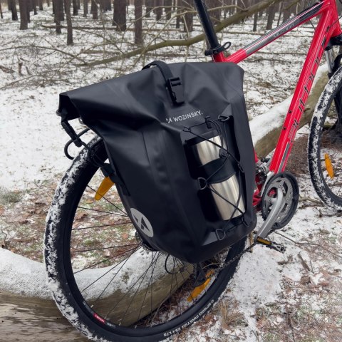 Wozinsky wodoodporna torba rowerowa sakwa na bagażnik 25l żółty (WBB24YE)