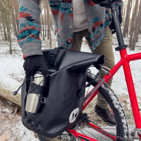 Wozinsky wodoodporna torba rowerowa sakwa na bagażnik 25l żółty (WBB24YE)