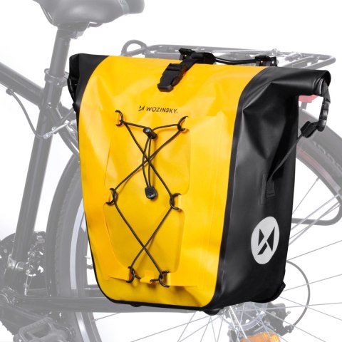Wozinsky wodoodporna torba rowerowa sakwa na bagażnik 25l żółty (WBB24YE)