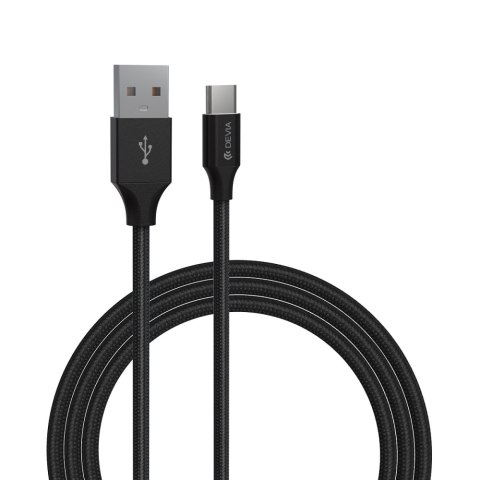 Devia kabel Gracious EC303 USB - USB-C 1,0 m 2,4A czarny Devia kabel Gracious EC303 USB - USB-C 1,0 m 2,4A czarny