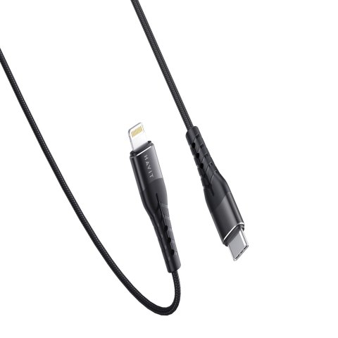 HAVIT kabel HV-RH14 USB-C - Lightning 1,2m czarny HAVIT kabel HV-RH14 USB-C - Lightning 1,2m czarny