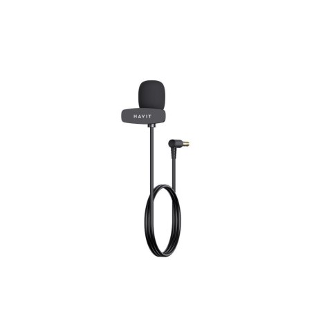 HAVIT mikrofon przewodowy MC361 jack 3,5mm czarny HAVIT mikrofon przewodowy MC361 jack 3,5mm czarny