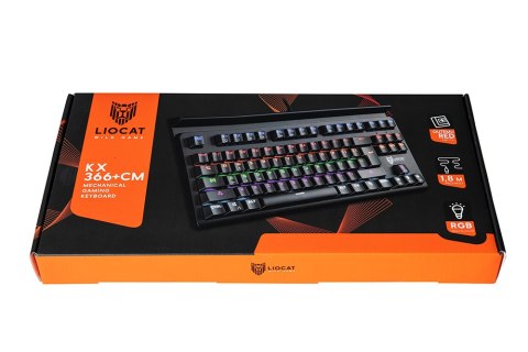 Liocat klawiatura gamingowa KX 366+ CM mechaniczna qwerty outemu red czarna Liocat klawiatura gamingowa KX 366+ CM mechaniczna qwerty outemu red czarna