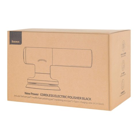 Baseus bezprzewodowa elektryczna maszyna polerska 30W 4000mAh czarna (CRDLQ-B01) Baseus bezprzewodowa elektryczna maszyna polerska 30W 4000mAh czarna (CRDLQ-B01)