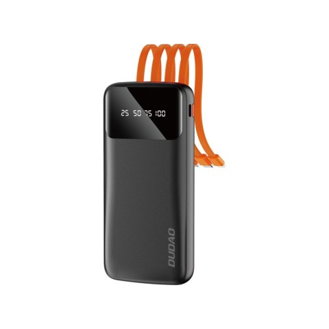 Dudao K6Pro uniwersalny powerbank 10000mAh z kablem USB, USB Typ C, Lightning czarny (K6Pro-black) Dudao K6Pro uniwersalny powerbank 10000mAh z kablem USB, USB Typ C, Lightning czarny (K6Pro-black)