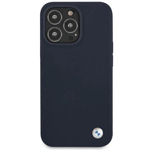Etui BMW Silicone Signature na iPhone 13 Pro Max 6,7" - granatowe