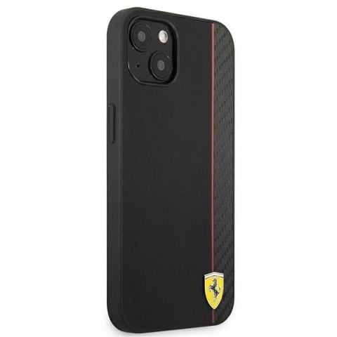 Etui Ferrari On Track Carbon Stripe na iPhone 13 mini - czarne Etui Ferrari On Track Carbon Stripe na iPhone 13 mini - czarne