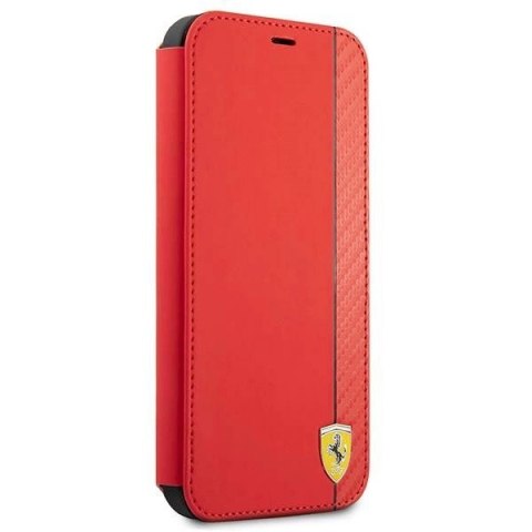 Etui Ferrari On Track Carbon Stripe na iPhone 13 mini - czerwone