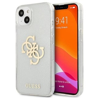 Etui Guess Glitter 4G Big Logo na iPhone 13 mini - przezroczyste