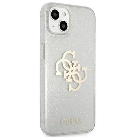 Etui Guess Glitter 4G Big Logo na iPhone 13 mini - przezroczyste