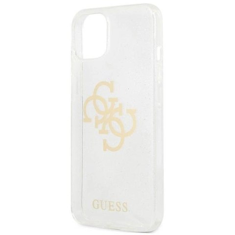 Etui Guess Glitter 4G Big Logo na iPhone 13 mini - przezroczyste