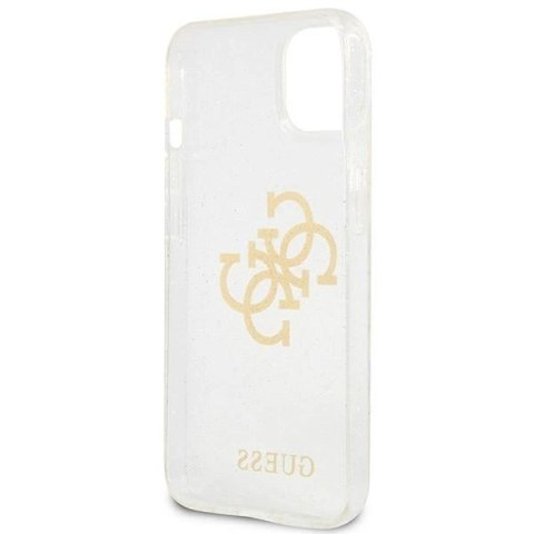 Etui Guess Glitter 4G Big Logo na iPhone 13 mini - przezroczyste