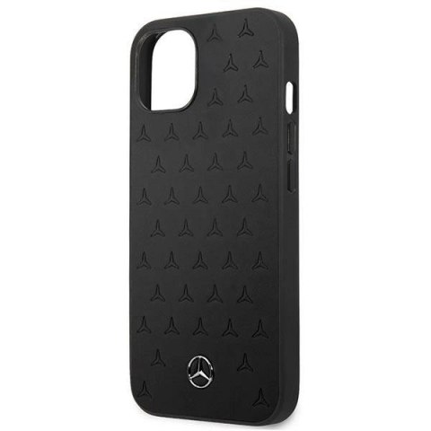 Etui Mercedes Leather Stars Pattern na iPhone 13 mini - czarne Etui Mercedes Leather Stars Pattern na iPhone 13 mini - czarne