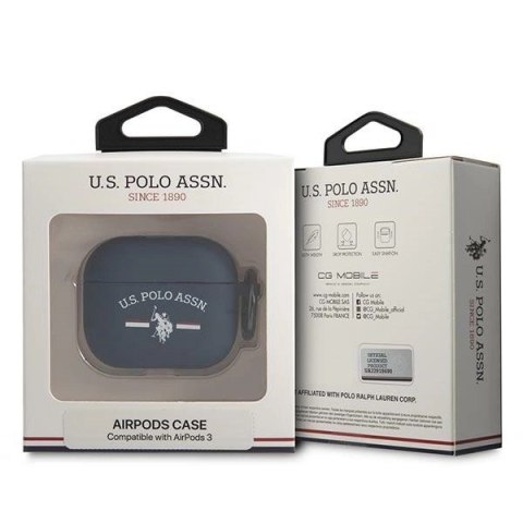 Etui U.S. Polo Assn. Silicone Collection na AirPods 3 - granatowe