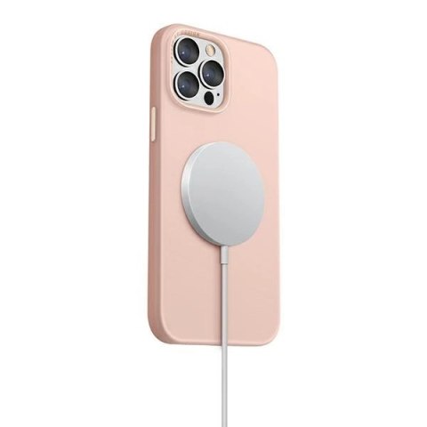 Etui UNIQ Lino Hue MagSafe na iPhone 13 Pro / iPhone 13 - różowe Etui UNIQ Lino Hue MagSafe na iPhone 13 Pro / iPhone 13 - różowe