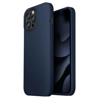Etui Uniq Lino na iPhone 13 Pro Max - niebieskie