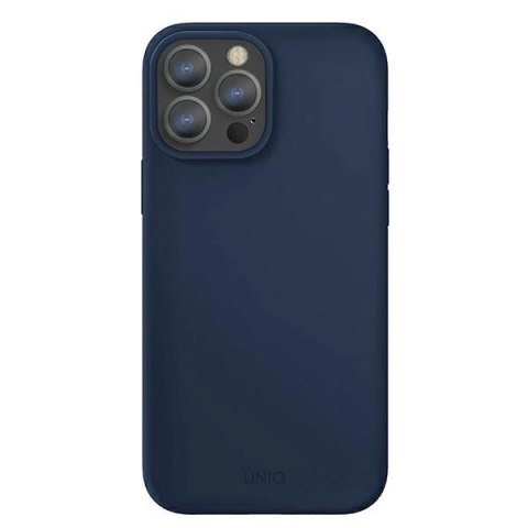 Etui Uniq Lino na iPhone 13 Pro Max - niebieskie
