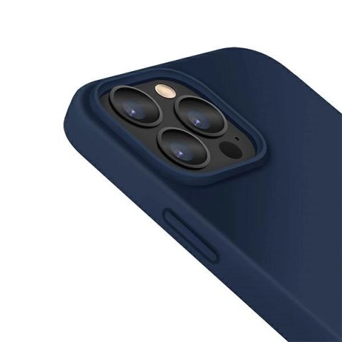 Etui Uniq Lino na iPhone 13 Pro Max - niebieskie